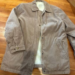 Vintage 70s Brown Corduroy Sherpa Lined Chore Jacket